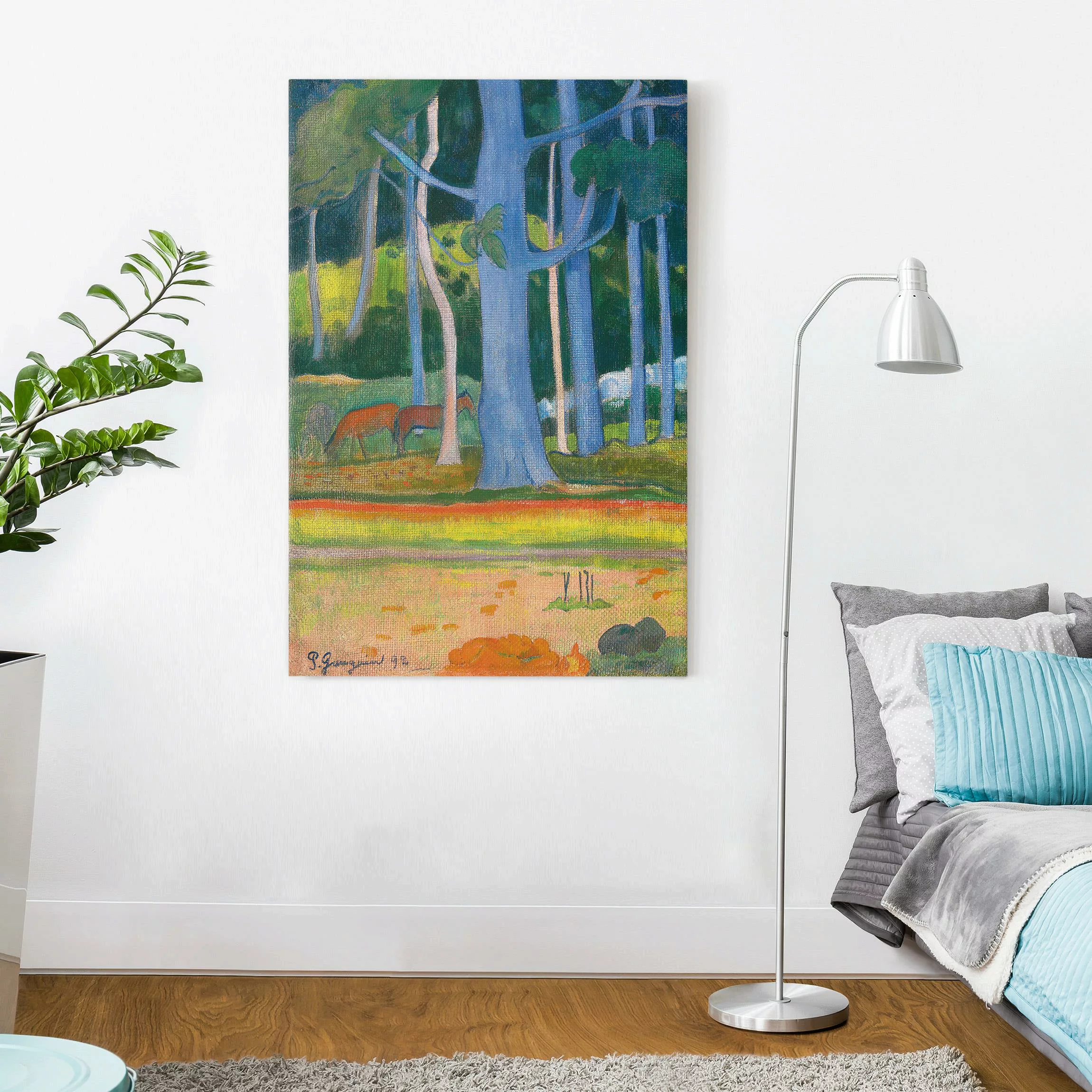 Leinwandbild Kunstdruck - Hochformat Paul Gauguin - Waldlandschaft günstig online kaufen