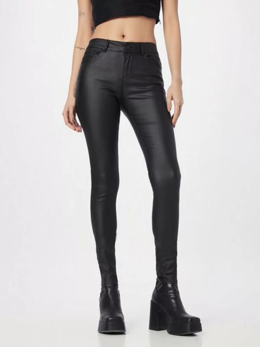 Vero Moda Damen Hose 10138972 VMSEVEN NW S.SLIM SMOOTH COATED PANTS günstig online kaufen