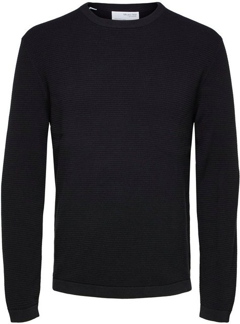 SELECTED HOMME Rundhalspullover ROCKS KNIT CREW NECK günstig online kaufen