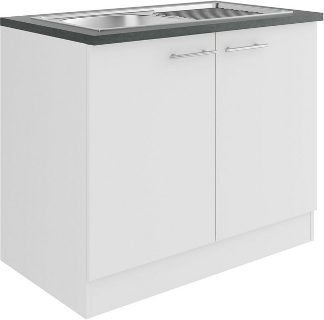 OPTIFIT Spülenschrank Bella Breite 100 cm, mit Edelstahl-Einbauspüle günstig online kaufen