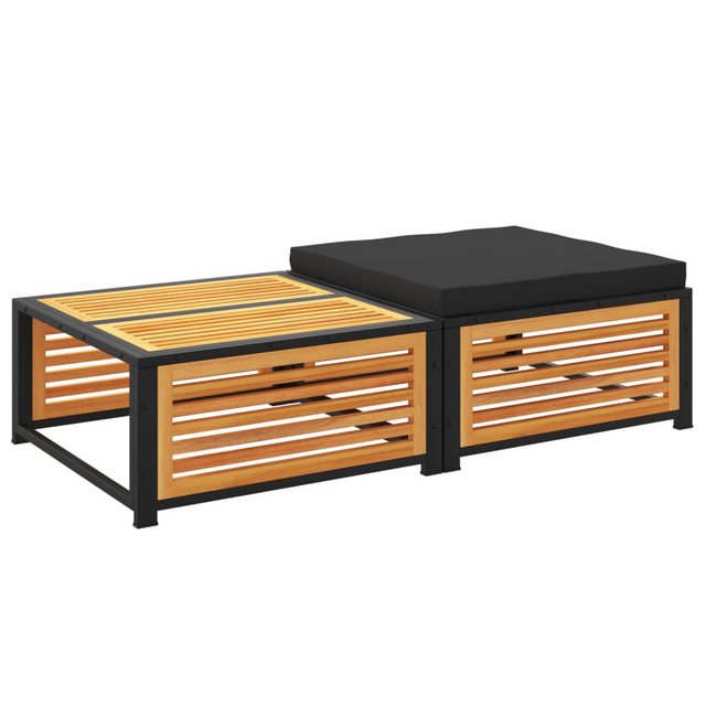 vidaXL Sofaelement Gartentisch mit Hocker Massivholz Akazie (1 St) günstig online kaufen