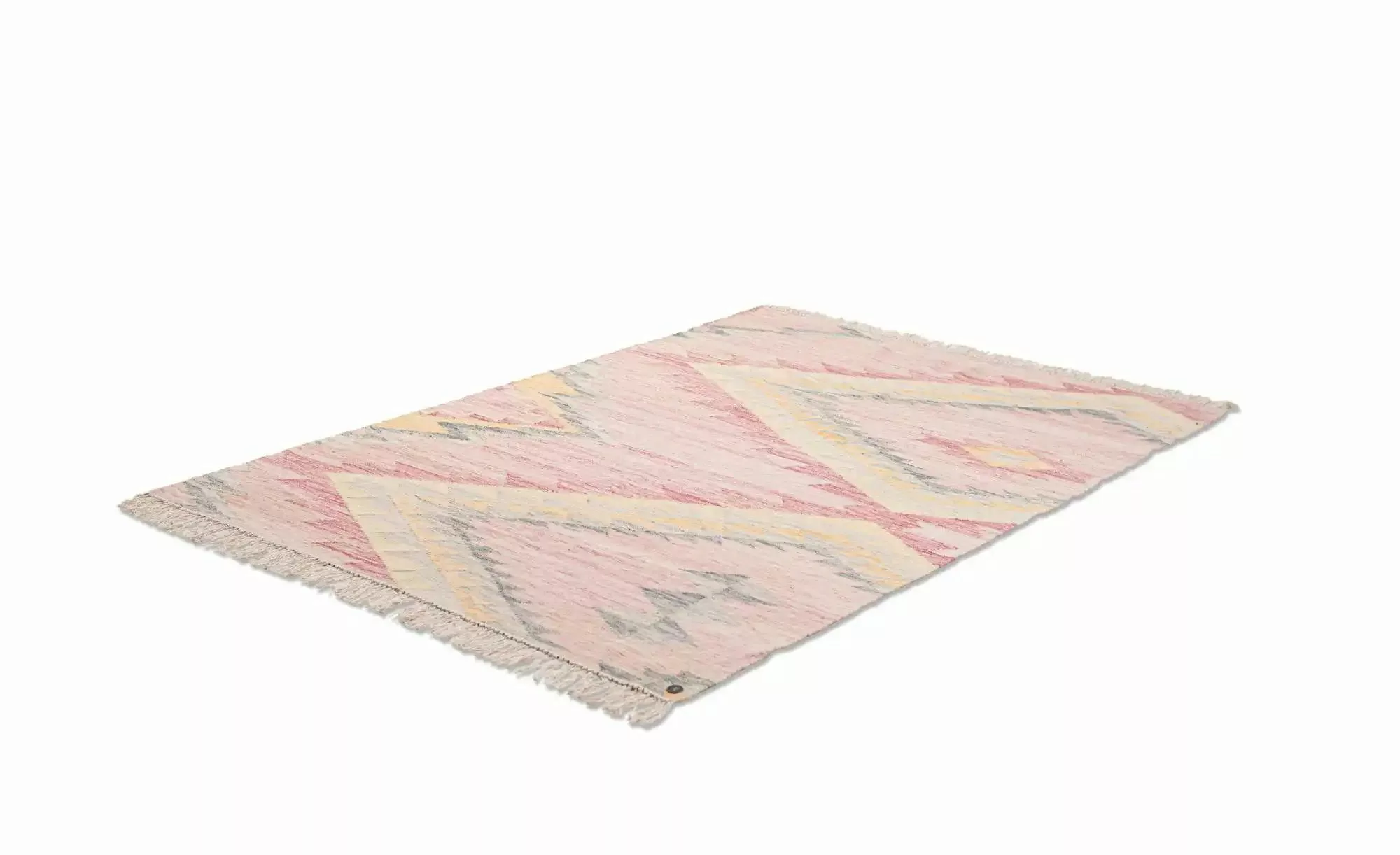 Tom Tailor Teppich  Kelim Zig Zag ¦ rosa/pink ¦ Baumwolle ¦ Maße (cm): B: 1 günstig online kaufen