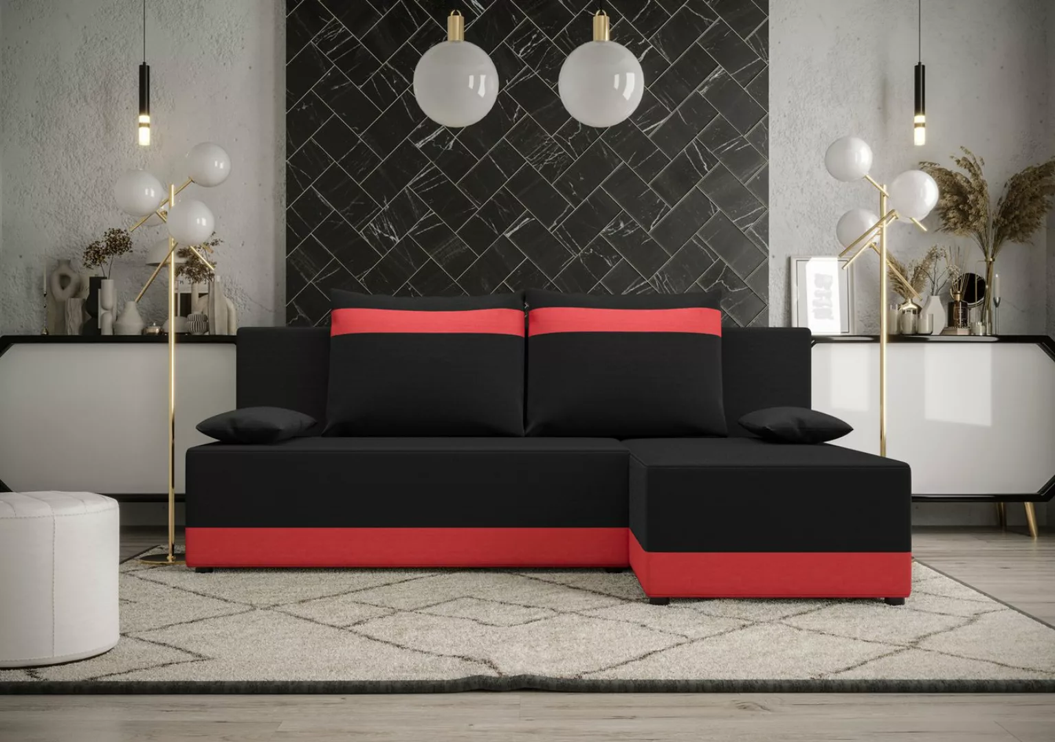 ALTDECOR Ecksofa TOLEDI, Couch mit Schlaffunktion, Wohnzimmer - Wohnlandsch günstig online kaufen