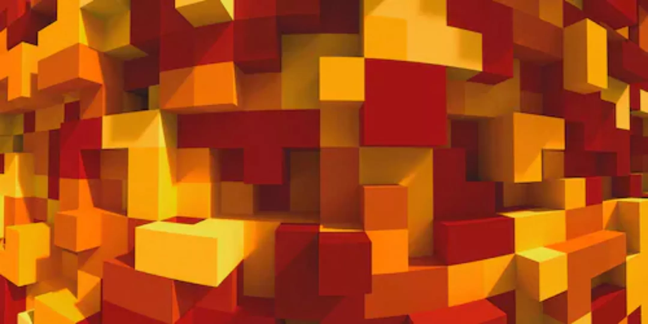 Architects Paper Fototapete »3D Cubes Orange« günstig online kaufen