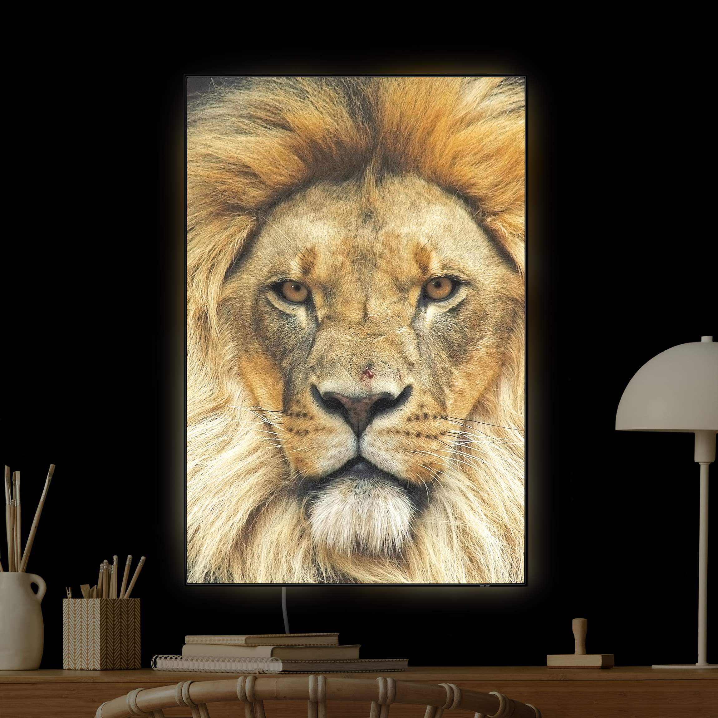 LED-Wechselbild Wisdom of Lion günstig online kaufen