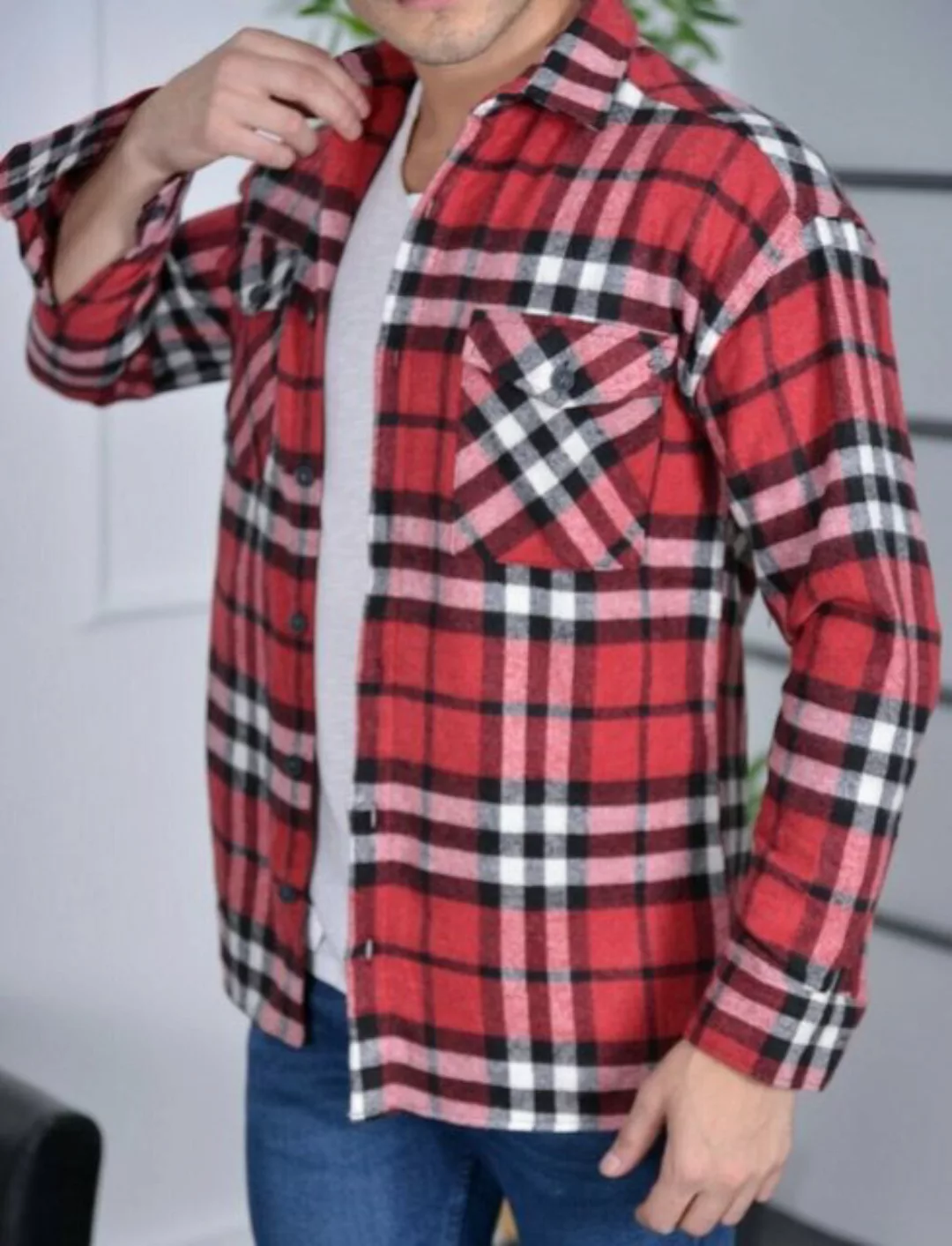 Megaman Jeans Flanellhemd H-259 Flanellhemd Kariert Hemd Holzfällerhemd Her günstig online kaufen