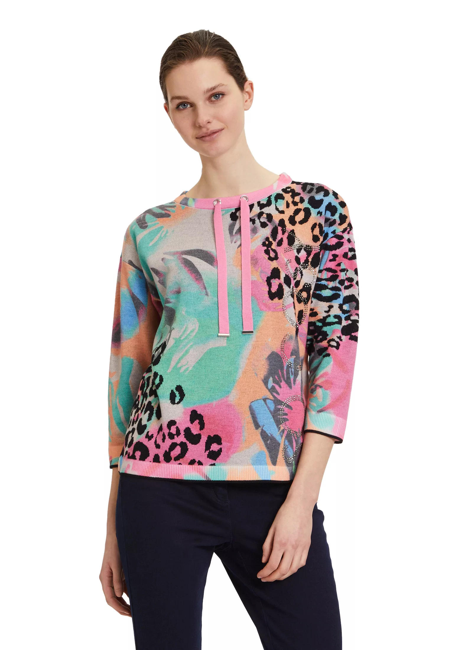 Betty Barclay Strickpullover "Betty Barclay Feinstrickpullover mit Leoprint günstig online kaufen