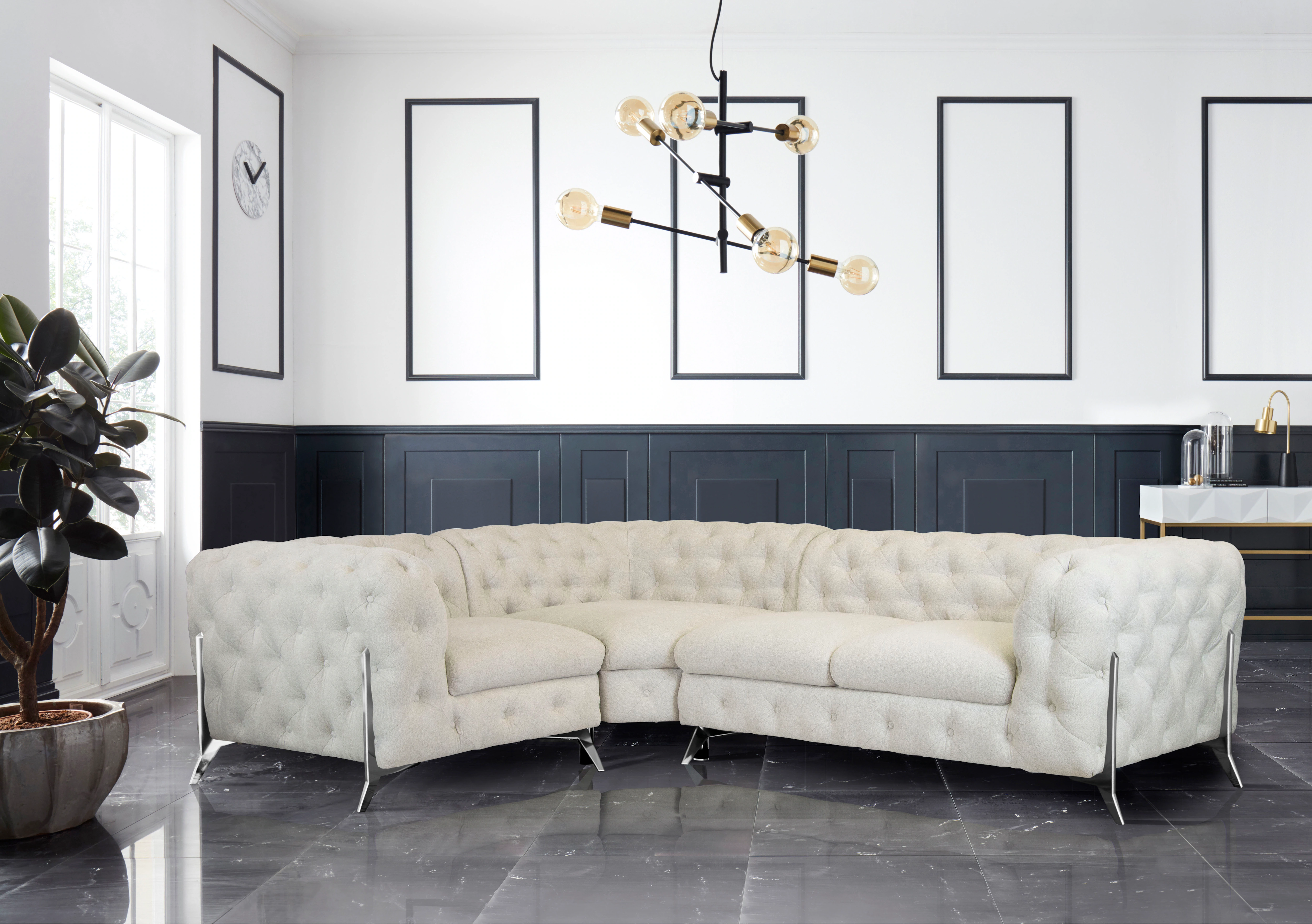 Leonique Chesterfield-Sofa "Amaury L-Form" günstig online kaufen