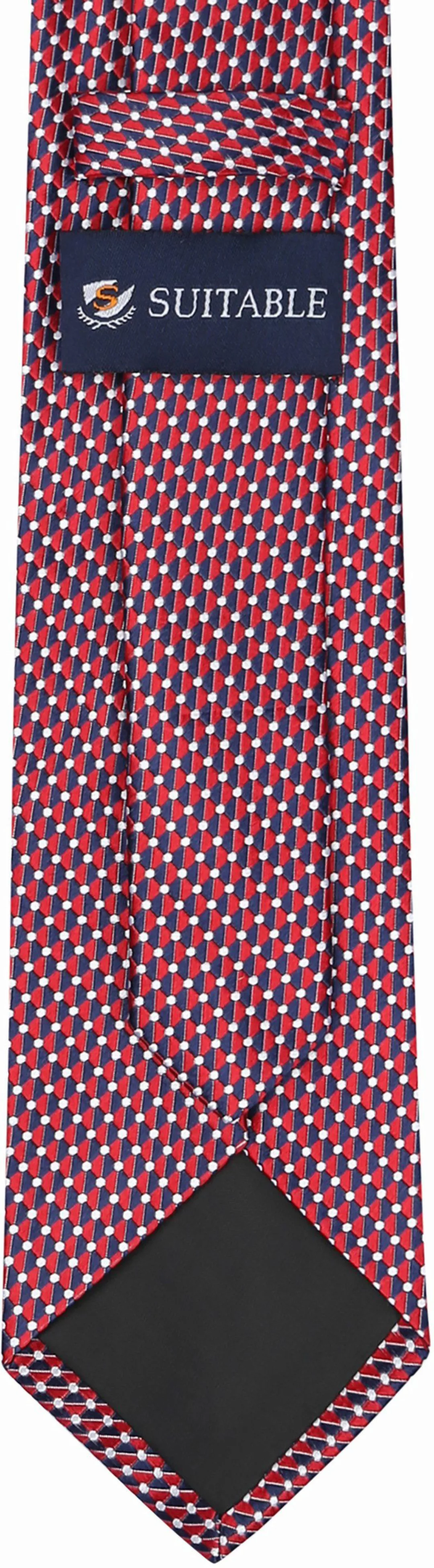 Suitable Krawatte Seide Druck Dots Rot - günstig online kaufen