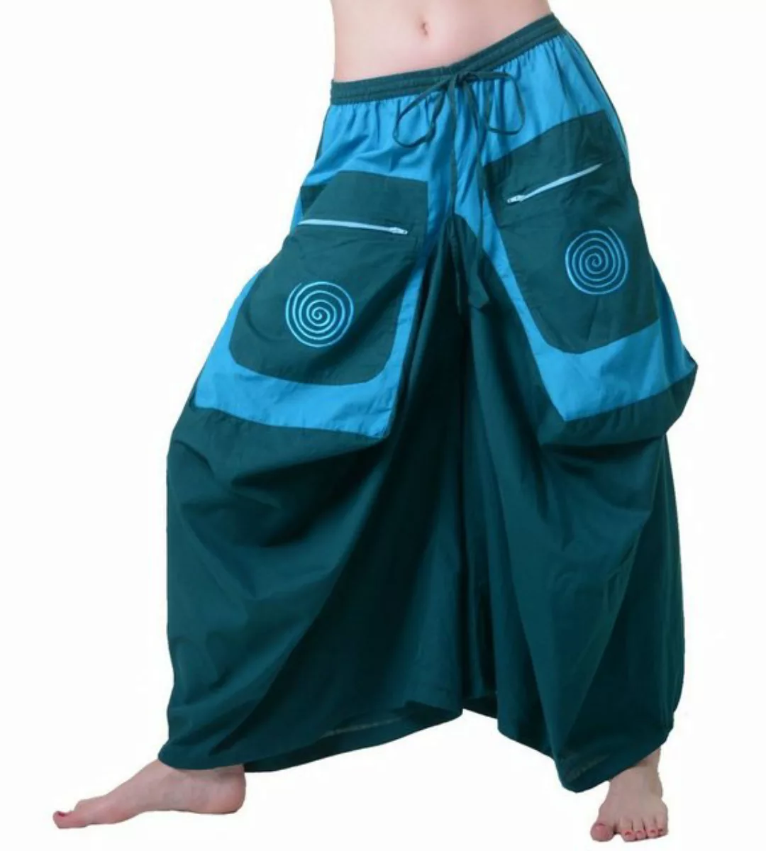 KUNST UND MAGIE Yogahose Hippie Hosenrock + Spiralmuster-Stickerei - Butter günstig online kaufen