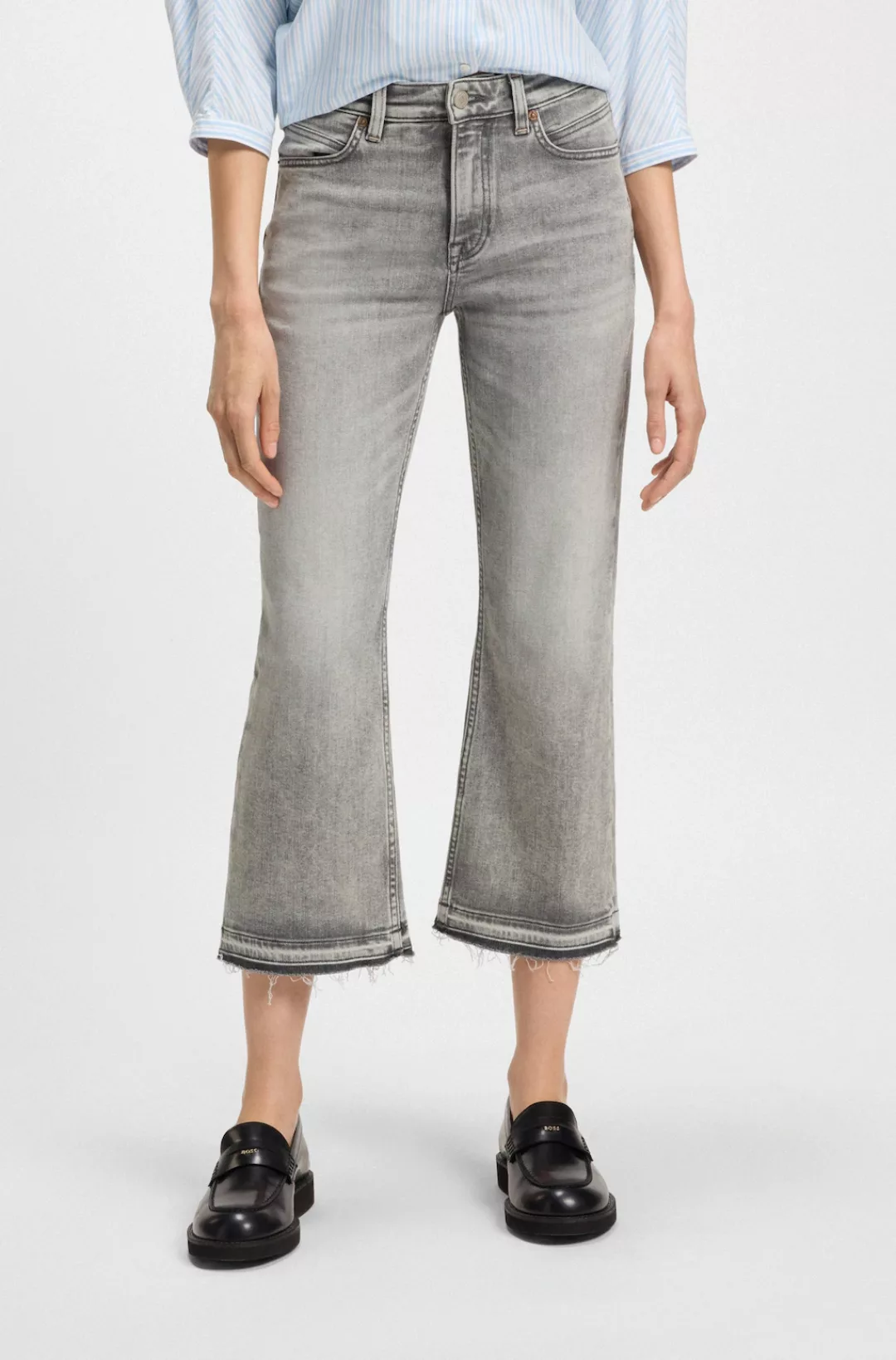 BOSS ORANGE 7/8-Jeans "SOFT KICK FLARE MR Premium Damenmode", Cropped Länge günstig online kaufen