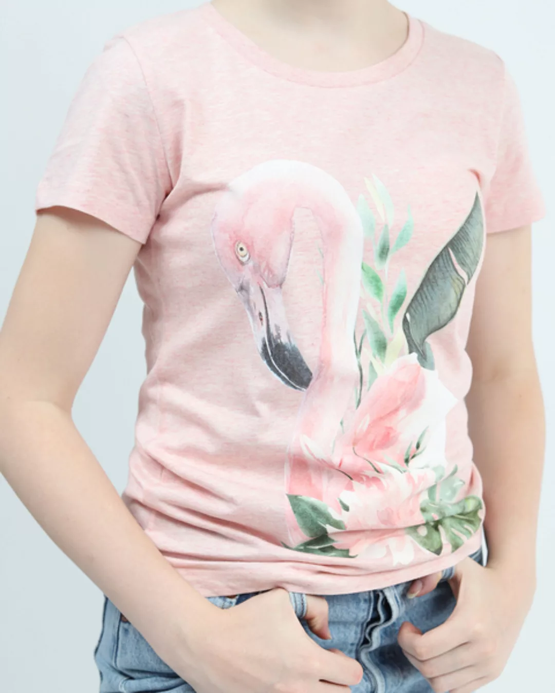 Flamingo Mit Blumen | T-shirt Damen günstig online kaufen