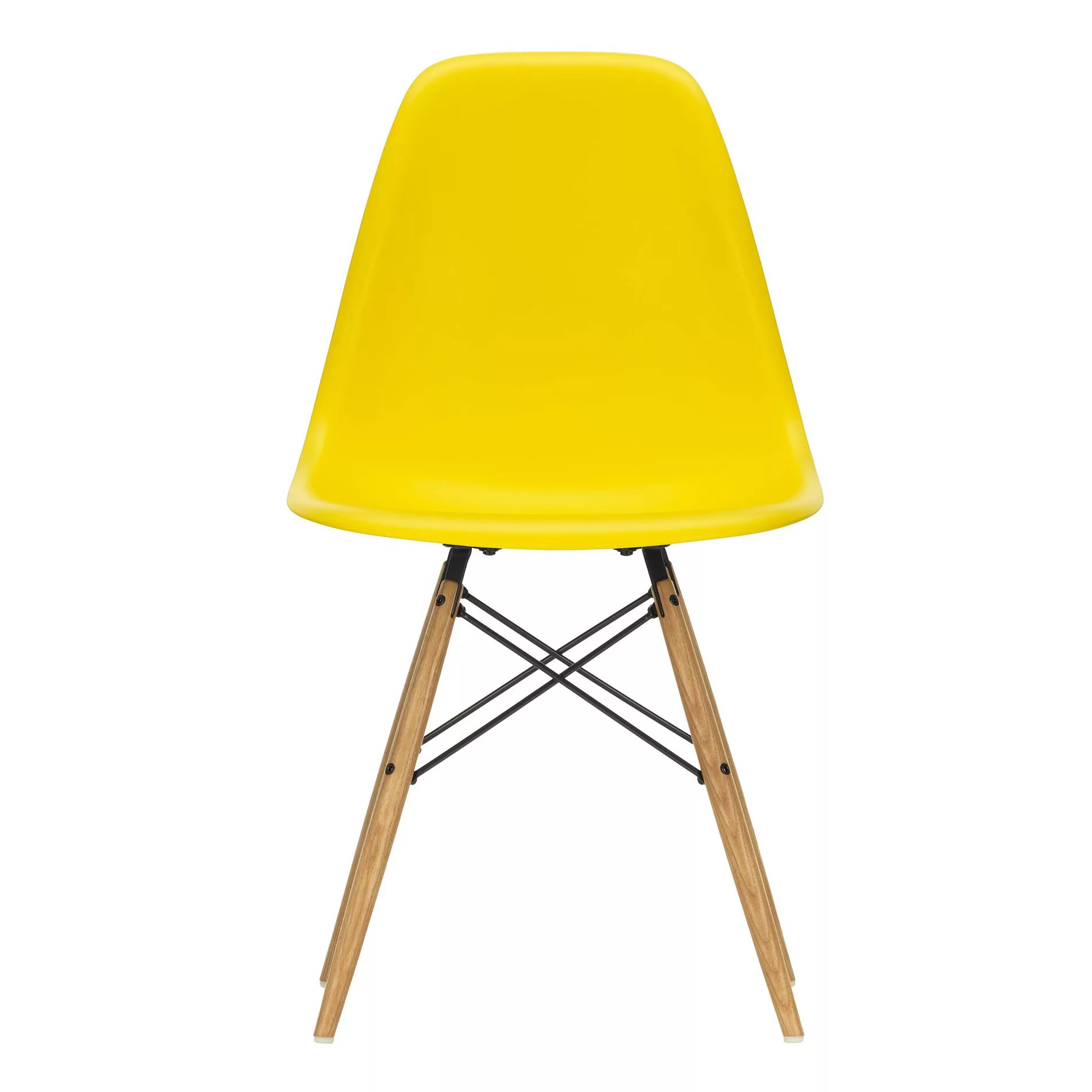 Vitra - Eames Plastic Side Chair DSW Gestell Esche - sunlight/Sitzschale Po günstig online kaufen