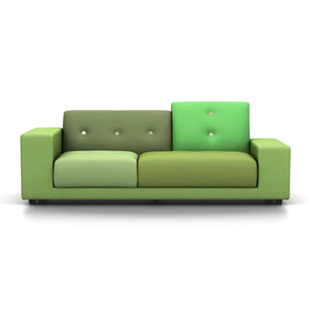 Vitra - Polder Compact Sofa - Stoffmix grün/LxBxH 225x97x82cm günstig online kaufen