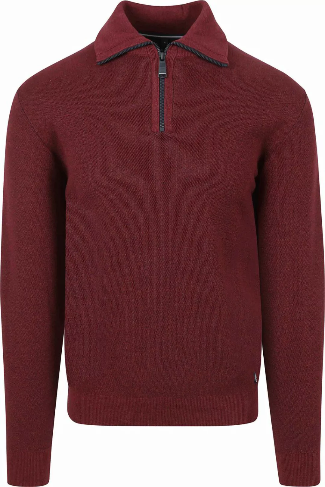 Casa Moda Halfzip Pullover Bordeaux - Größe M günstig online kaufen