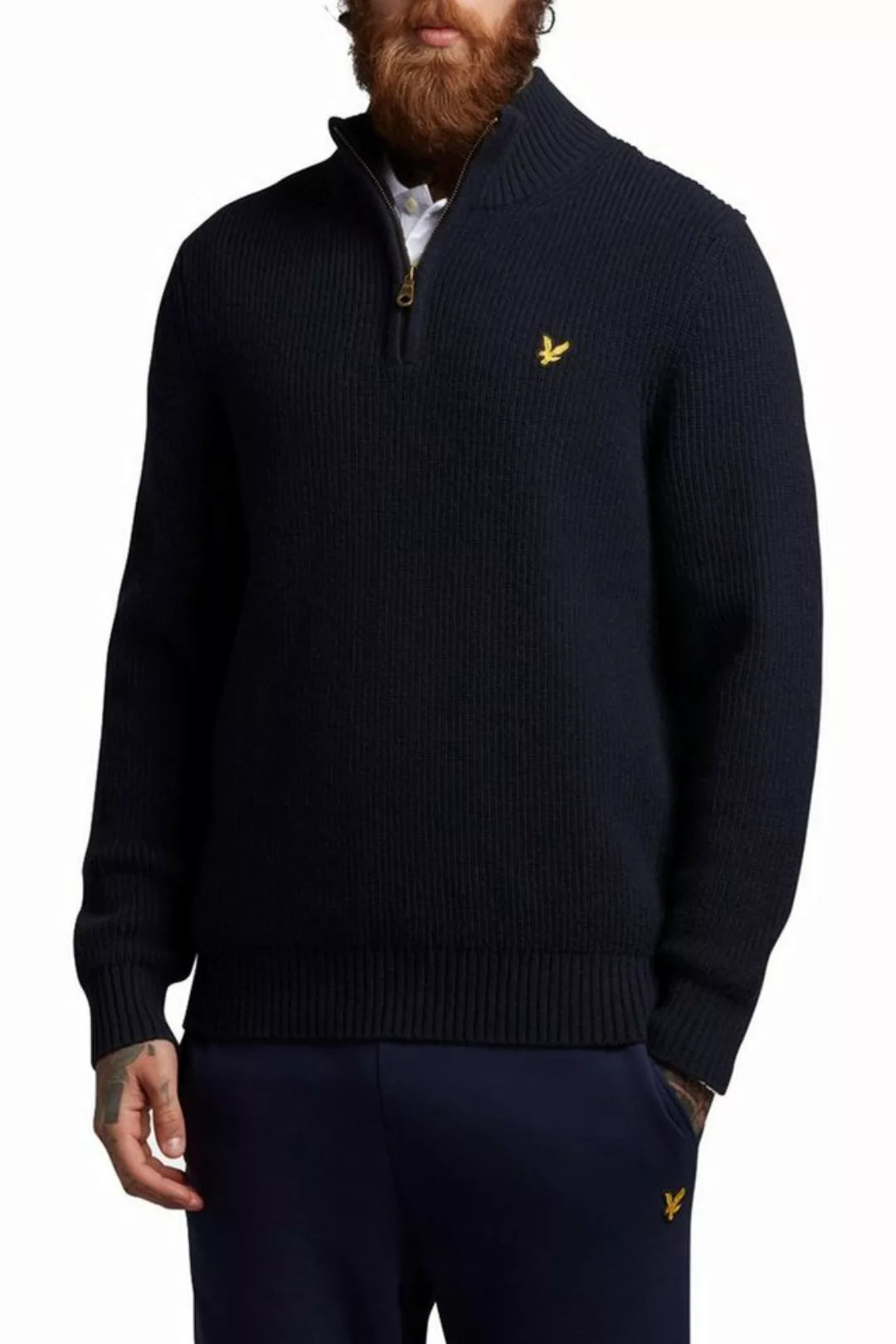 Lyle & Scott Stehkragenpullover Mit Reißverschluss Am Kragen günstig online kaufen