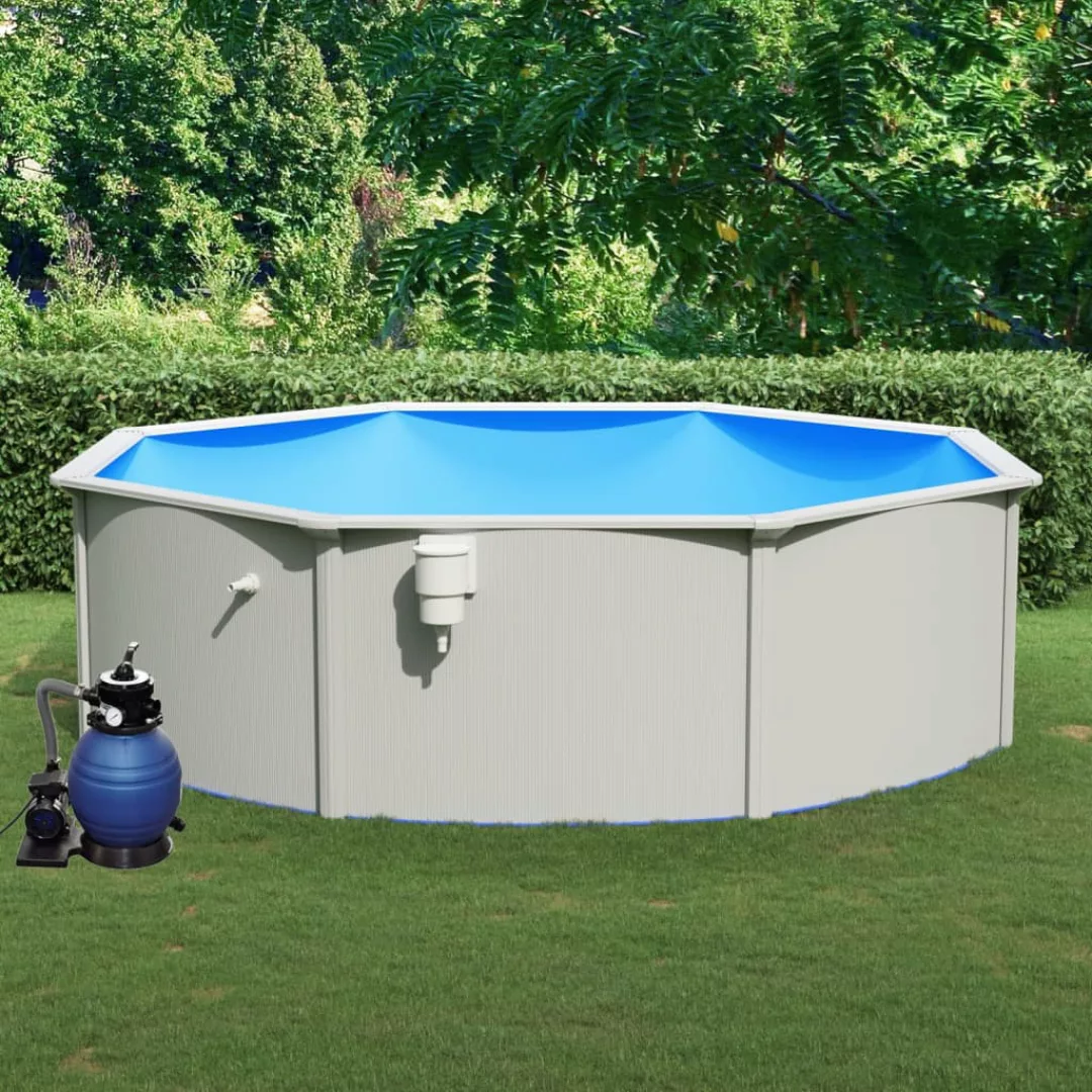 Vidaxl Pool Mit Sandfilterpumpe 460x120 Cm günstig online kaufen