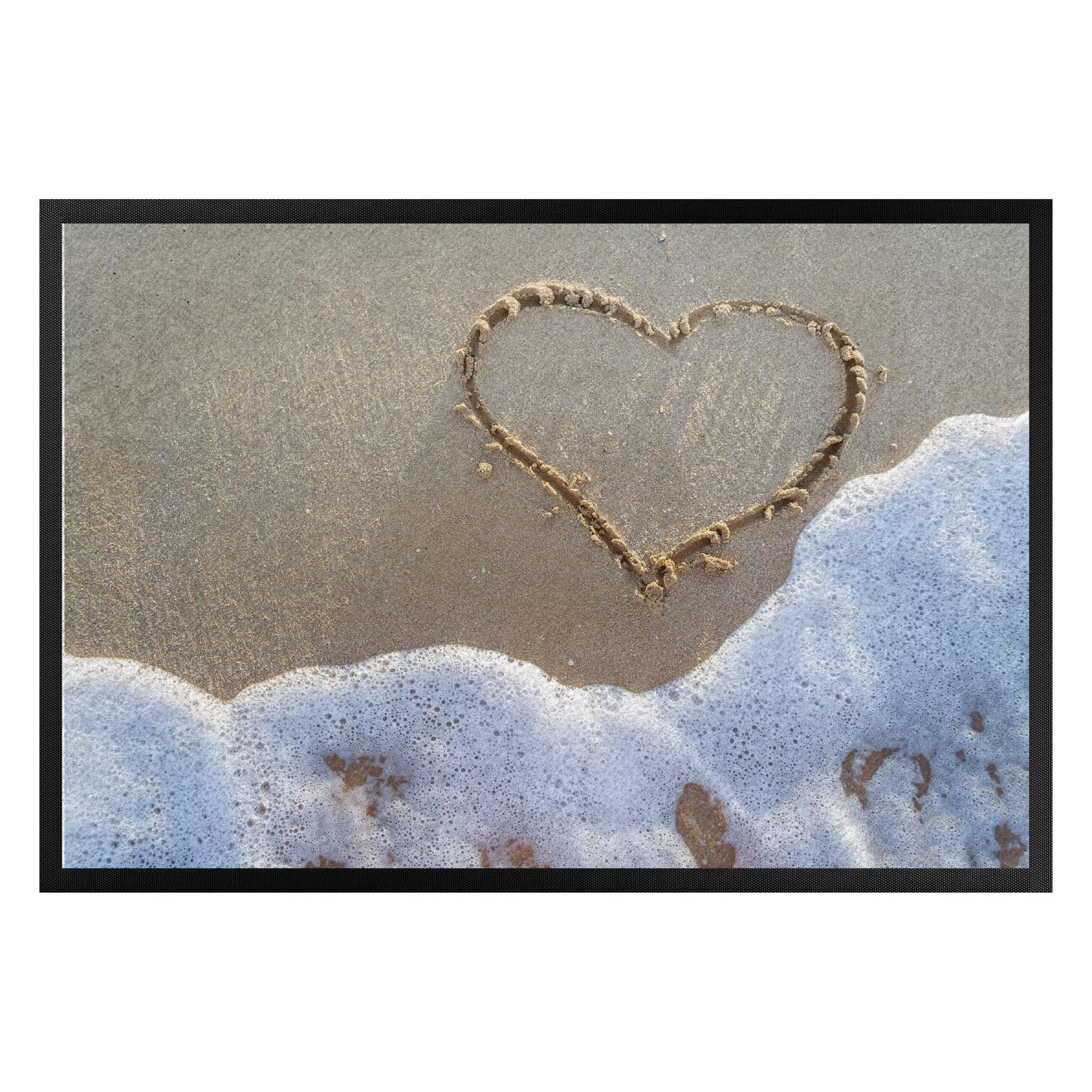 Fußmatte Natur & Landschaft Herz am Strand günstig online kaufen