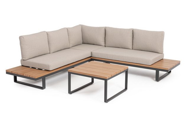 Bizzotto Gartensofa Gartenecksofa Zelmar Inkl. Couchtisch, Inkl. Couchtisch günstig online kaufen