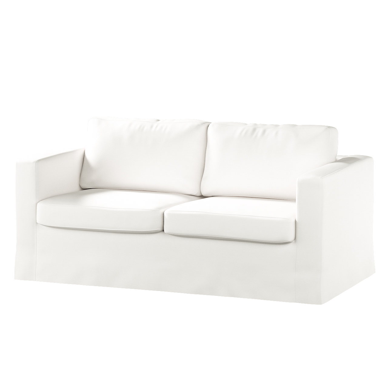 Bezug für Karlstad 2-Sitzer Sofa nicht ausklappbar, lang, weiss, Sofahusse, günstig online kaufen