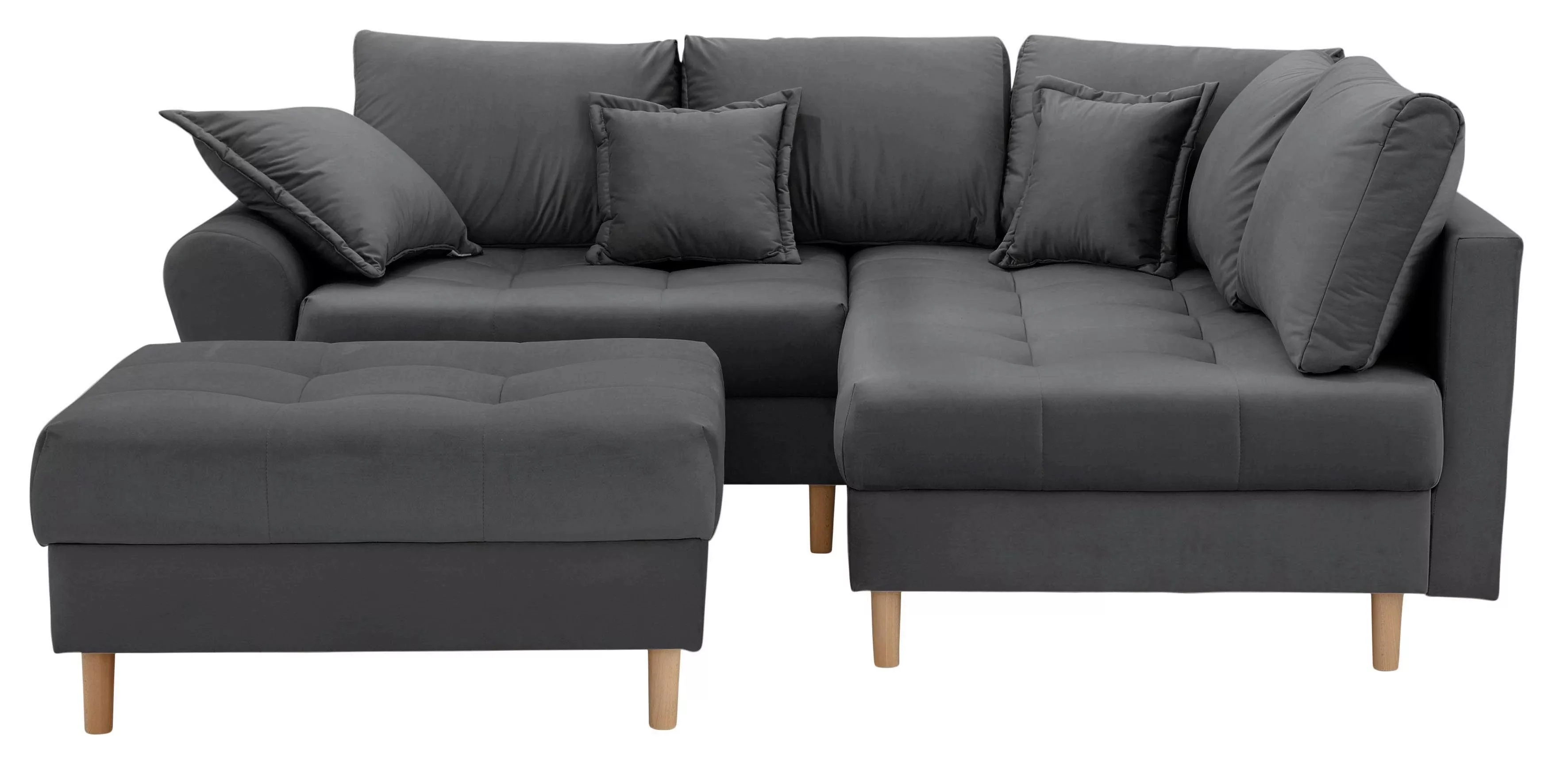 Home affaire Ecksofa Rice, mit Hocker und Zier-/Rückenkissen günstig online kaufen