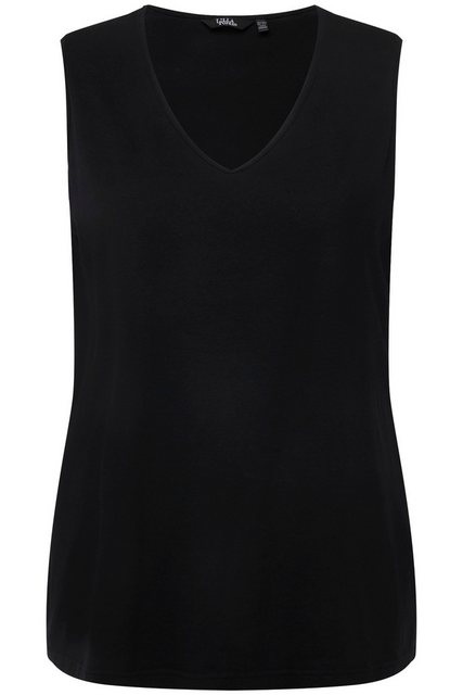 Ulla Popken Longtop Top Classic V-Ausschnitt ärmellos günstig online kaufen