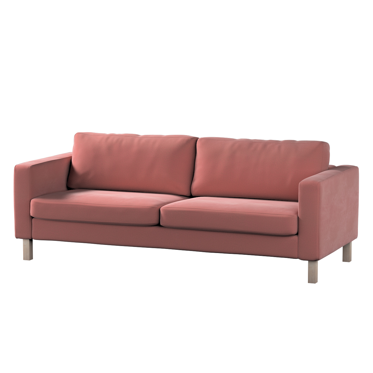 Bezug für Karlstad 3-Sitzer Sofa nicht ausklappbar, kurz, koralle, Bezug fü günstig online kaufen