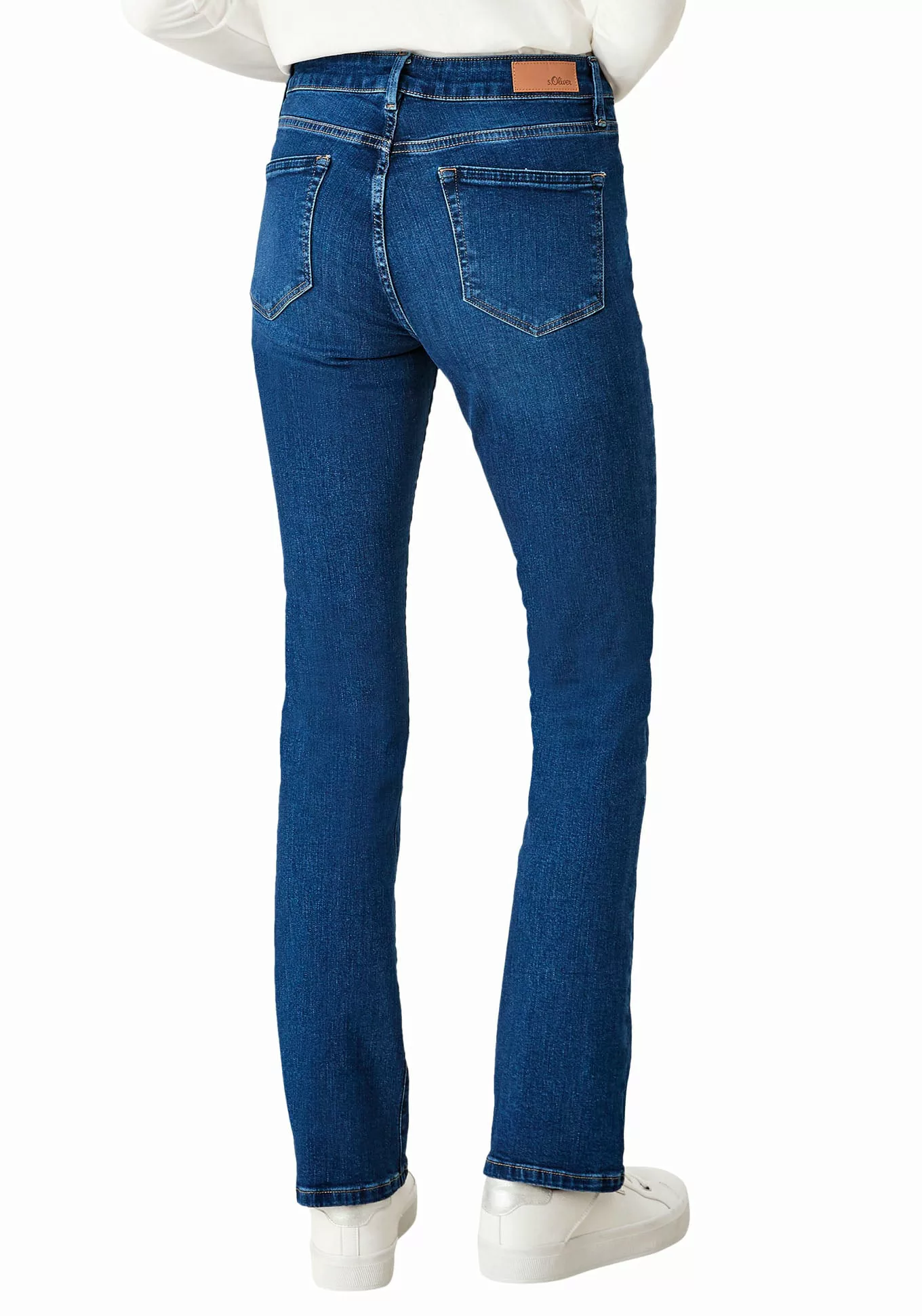 s.Oliver Bootcut-Jeans "BEVERLY", in Stretch-Qualität, mit Nieten an den Ta günstig online kaufen