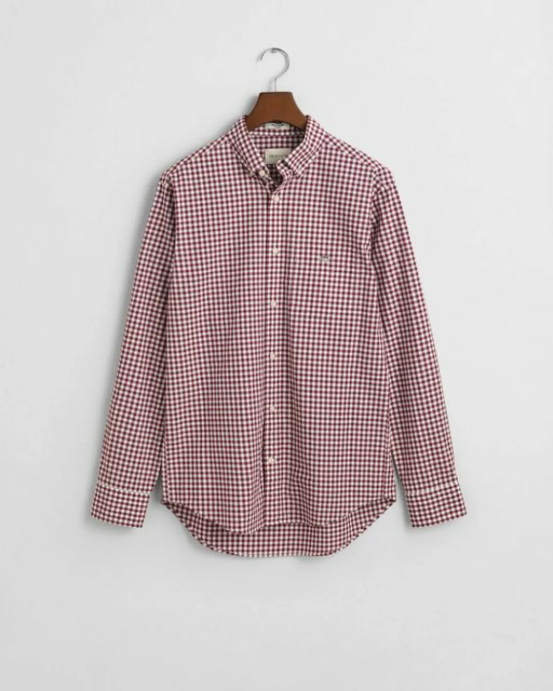 Gant Langarmhemd "REG POPLIN MICRO GINGHAM SHIRT", Regular Fit Popeline Hem günstig online kaufen