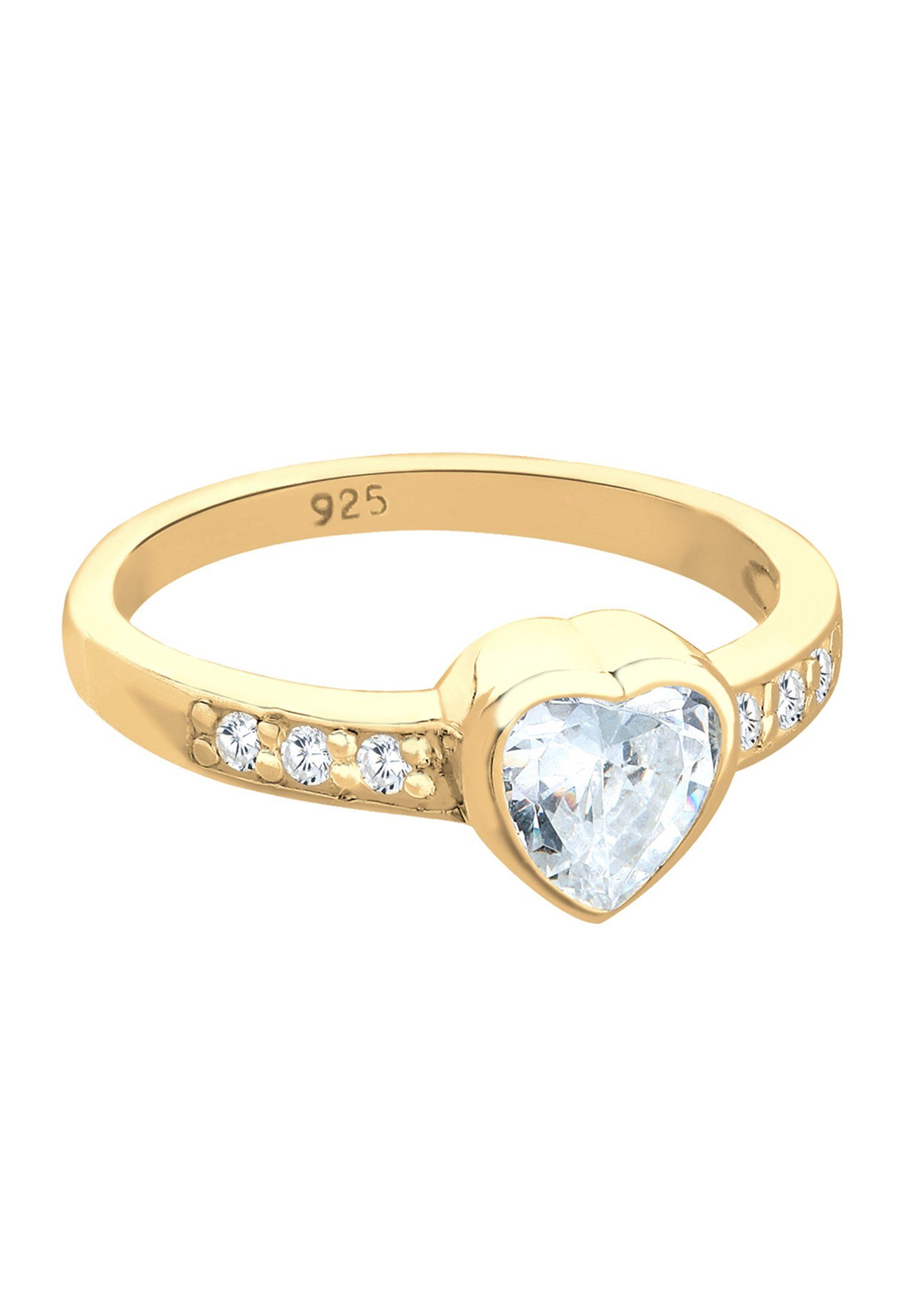 Elli Fingerring Herz Zirkonia Symbol Verlobung günstig online kaufen