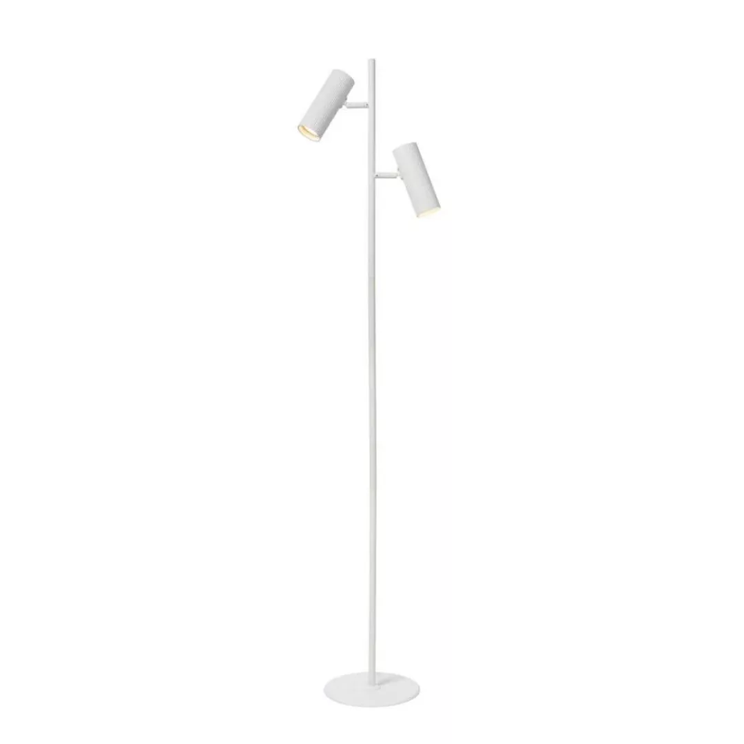 Stehlampe Clubs, verstellbar, weiß, Metall, 140 cm, GU10 günstig online kaufen