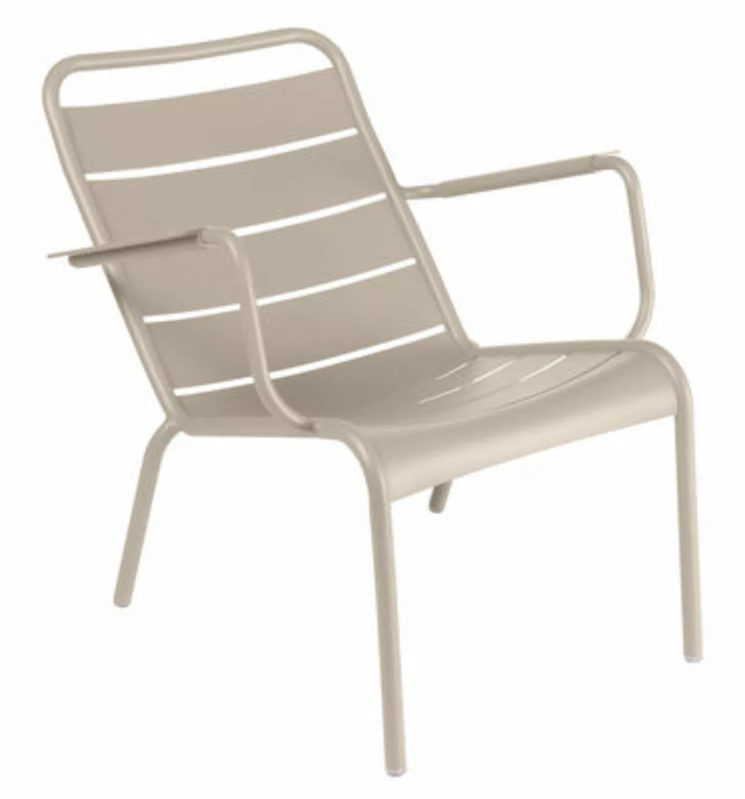 Fermob - Luxembourg Tiefer Outdoor Sessel - muskat/texturiert mit Glanz/BxH günstig online kaufen