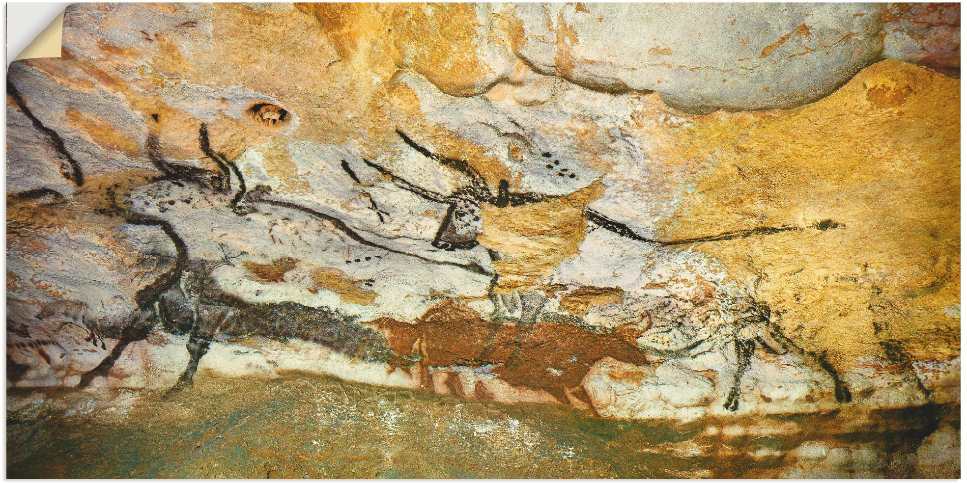 Artland Wandbild »Höhle von Lascaux Stiere«, Wildtiere, (1 St.), als Leinwa günstig online kaufen