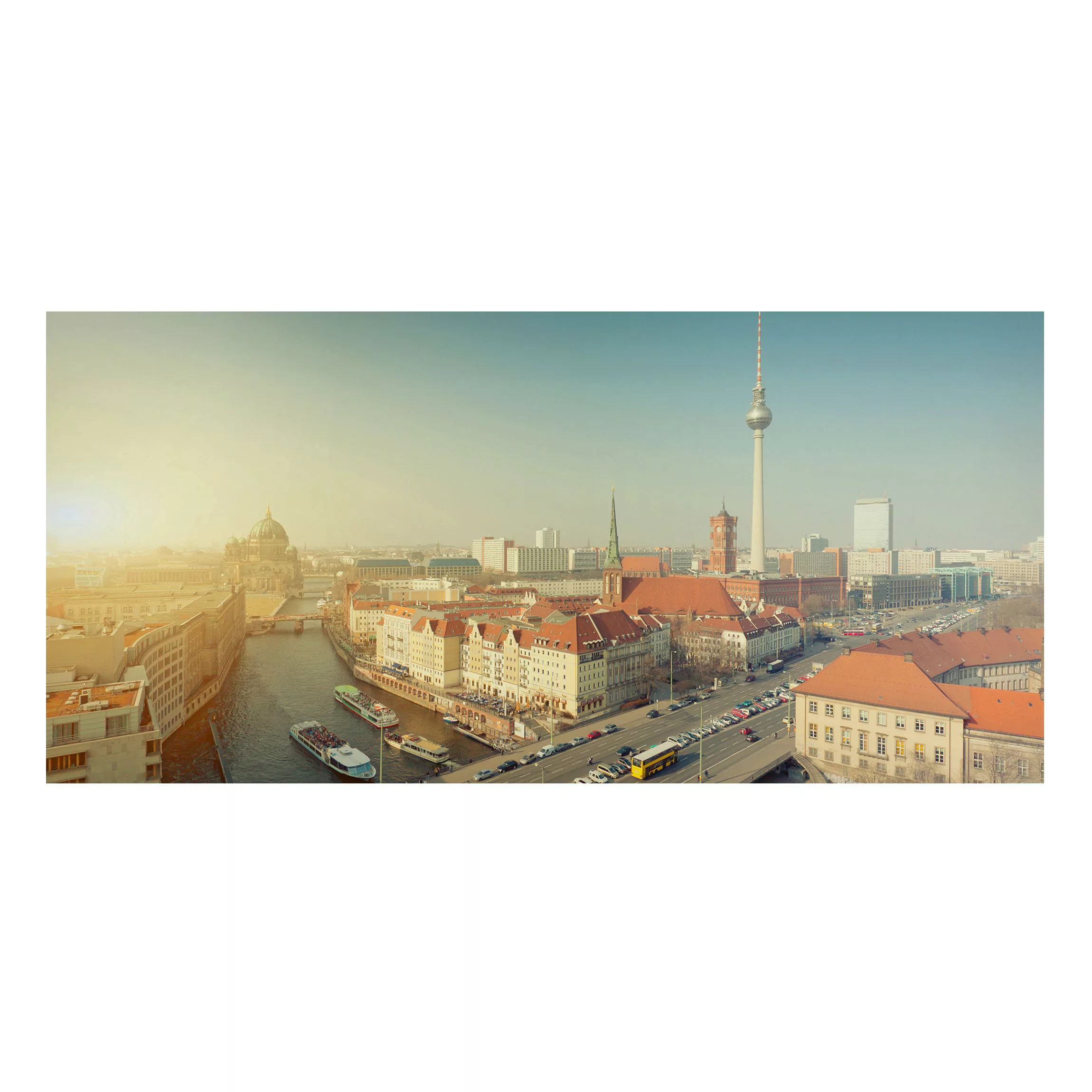Magnettafel Architektur & Skyline - Querformat 2:1 Berlin am Morgen günstig online kaufen
