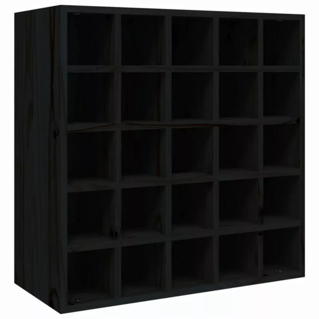 vidaXL Barschrank Weinregal Schwarz 56x25x56 cm Massivholz Kiefer (1-St) günstig online kaufen