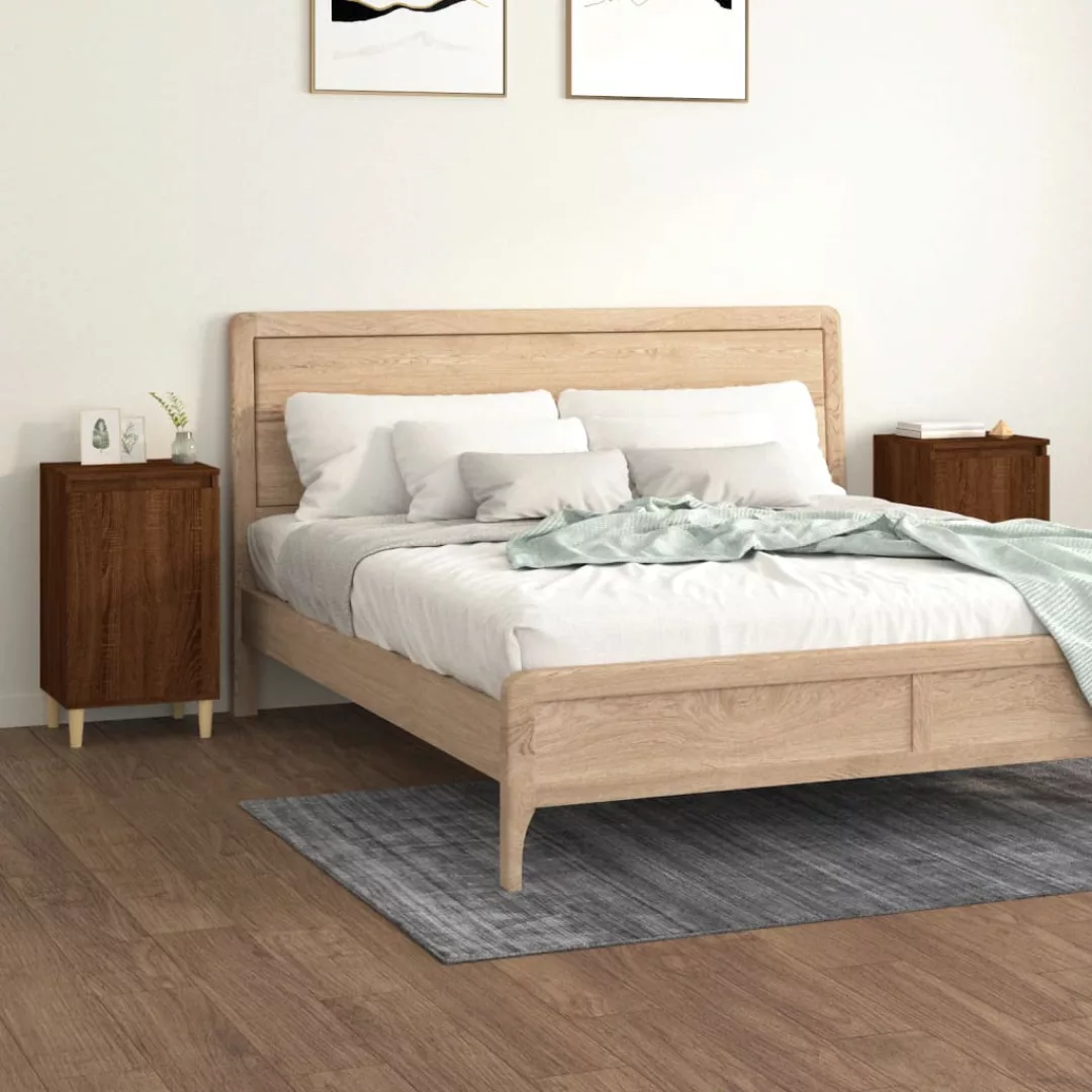 Vidaxl Nachttische 2 Stk. Braun Eichen-optik 40x35x70 Cm Holzwerkstoff günstig online kaufen