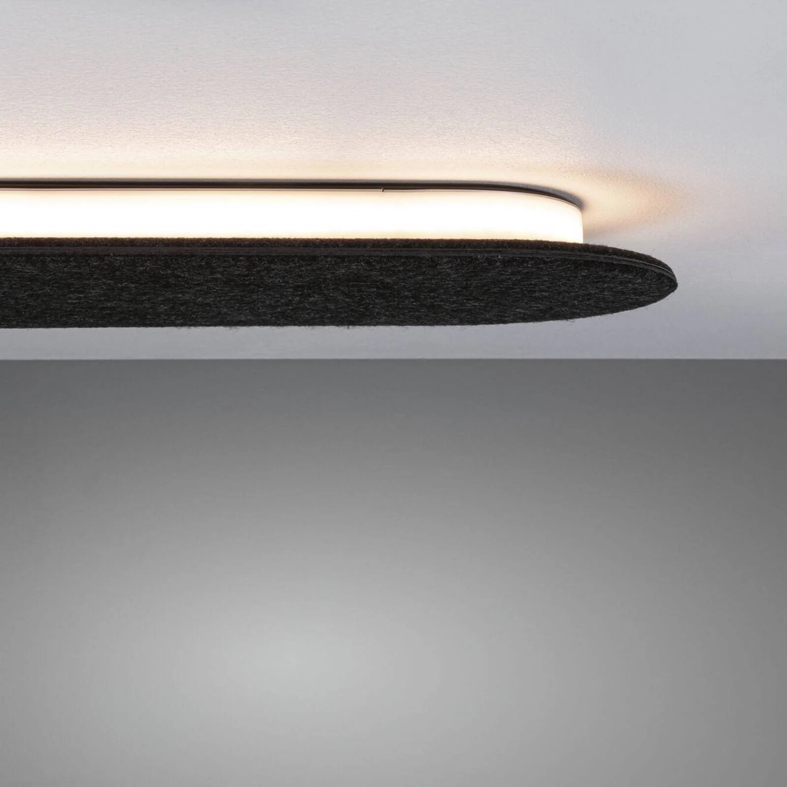 Paulmann LED-Wandleuchte Tulga, 45 x 20 cm, anthrazit, Filz günstig online kaufen