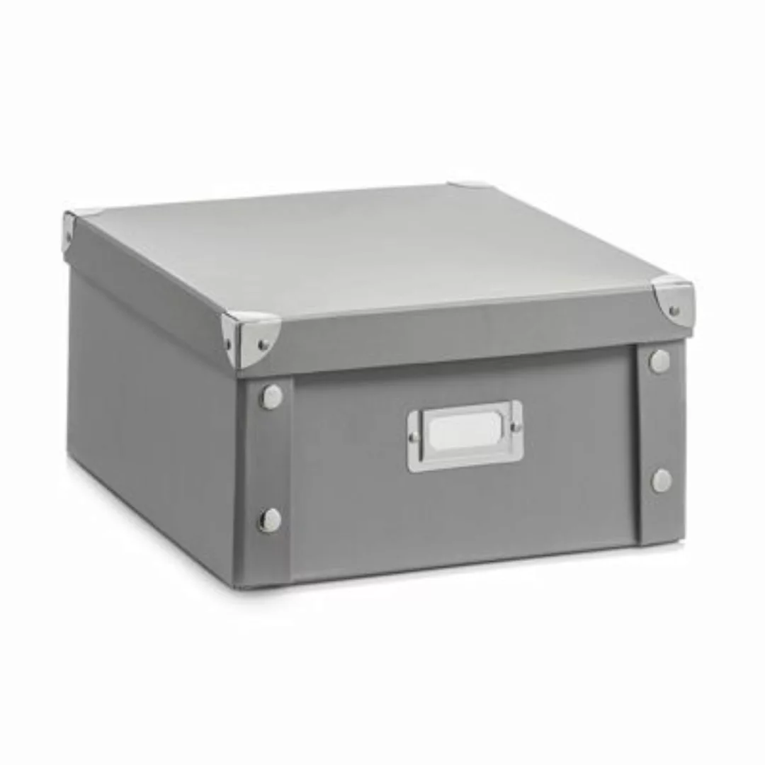 HTI-Living Aufbewahrungsbox mit Deckel 31 x 26 x 14 cm grau günstig online kaufen