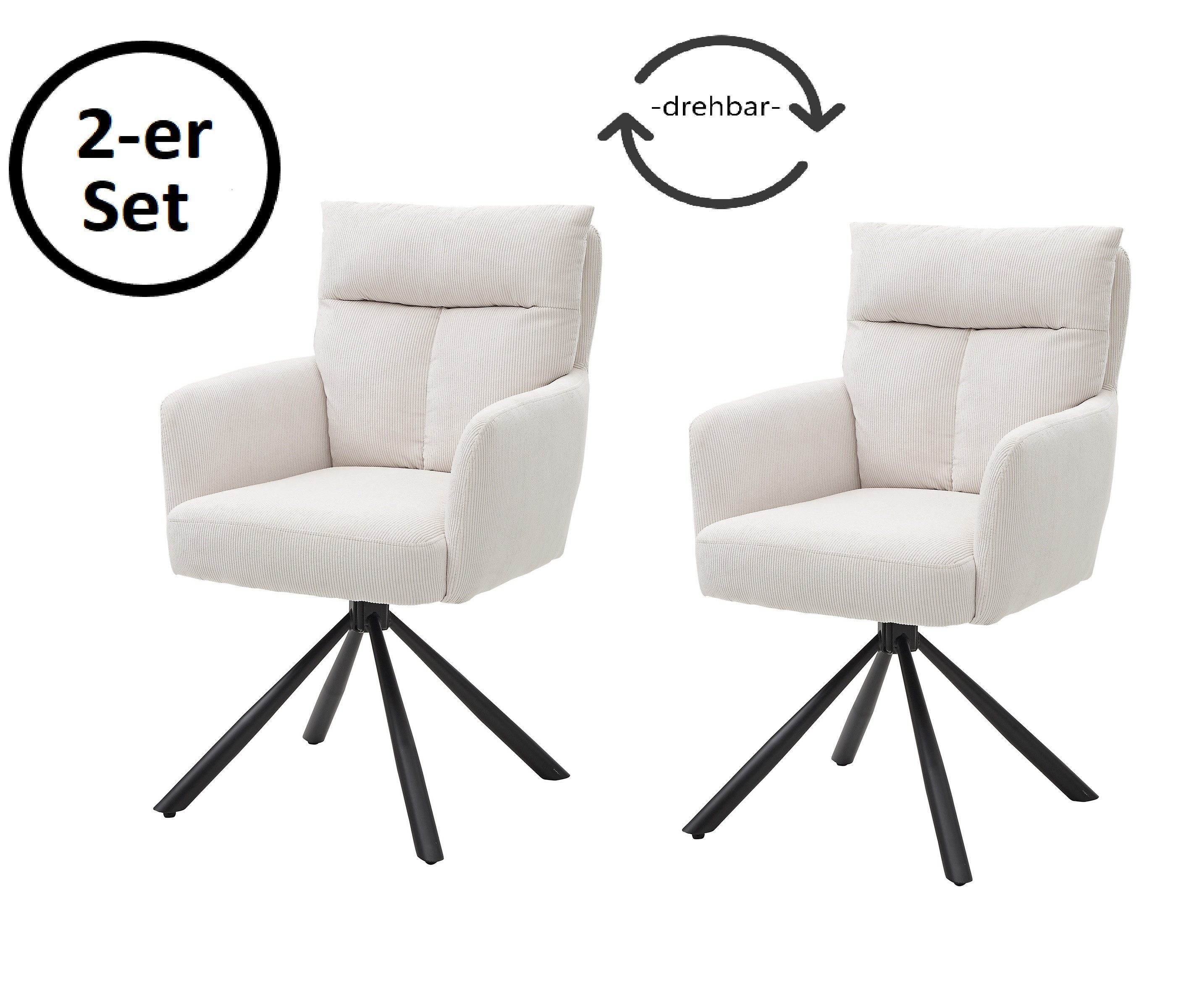 freiraum Armlehnstuhl Solveig (2er-Set), 60 x günstig online kaufen