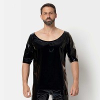 LackShirt mit weitem Kragen günstig online kaufen