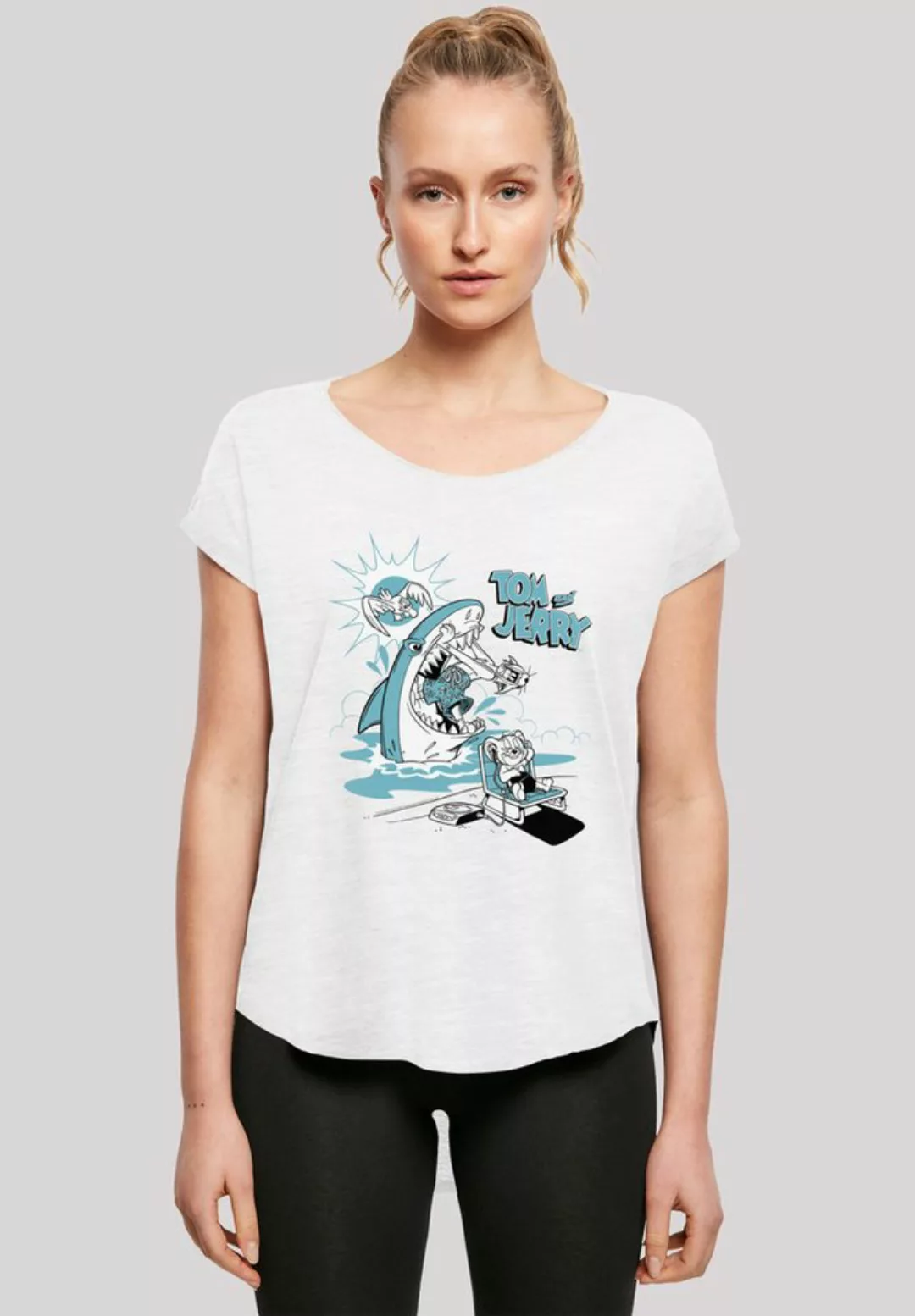 F4NT4STIC T-Shirt "Tom and Jerry TV Serie Summer Shark", Damen,Premium Merc günstig online kaufen