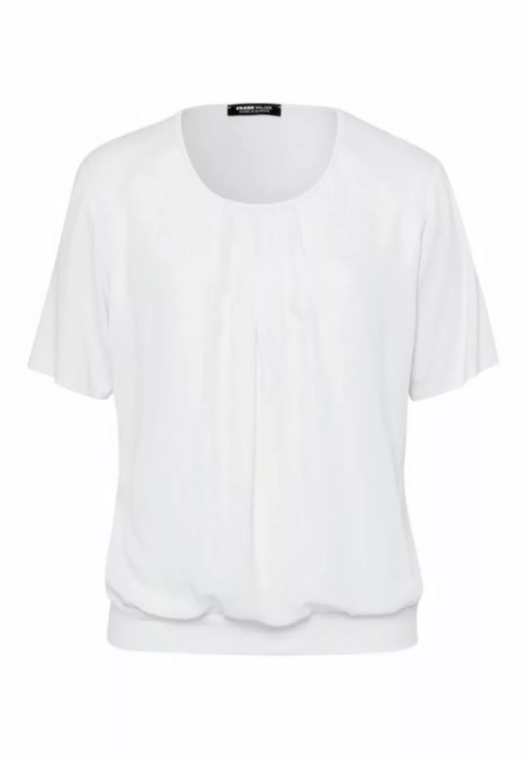 FRANK WALDER Kurzarmbluse - Bluse - Blusenshirt mit modischer Faltenpartie günstig online kaufen
