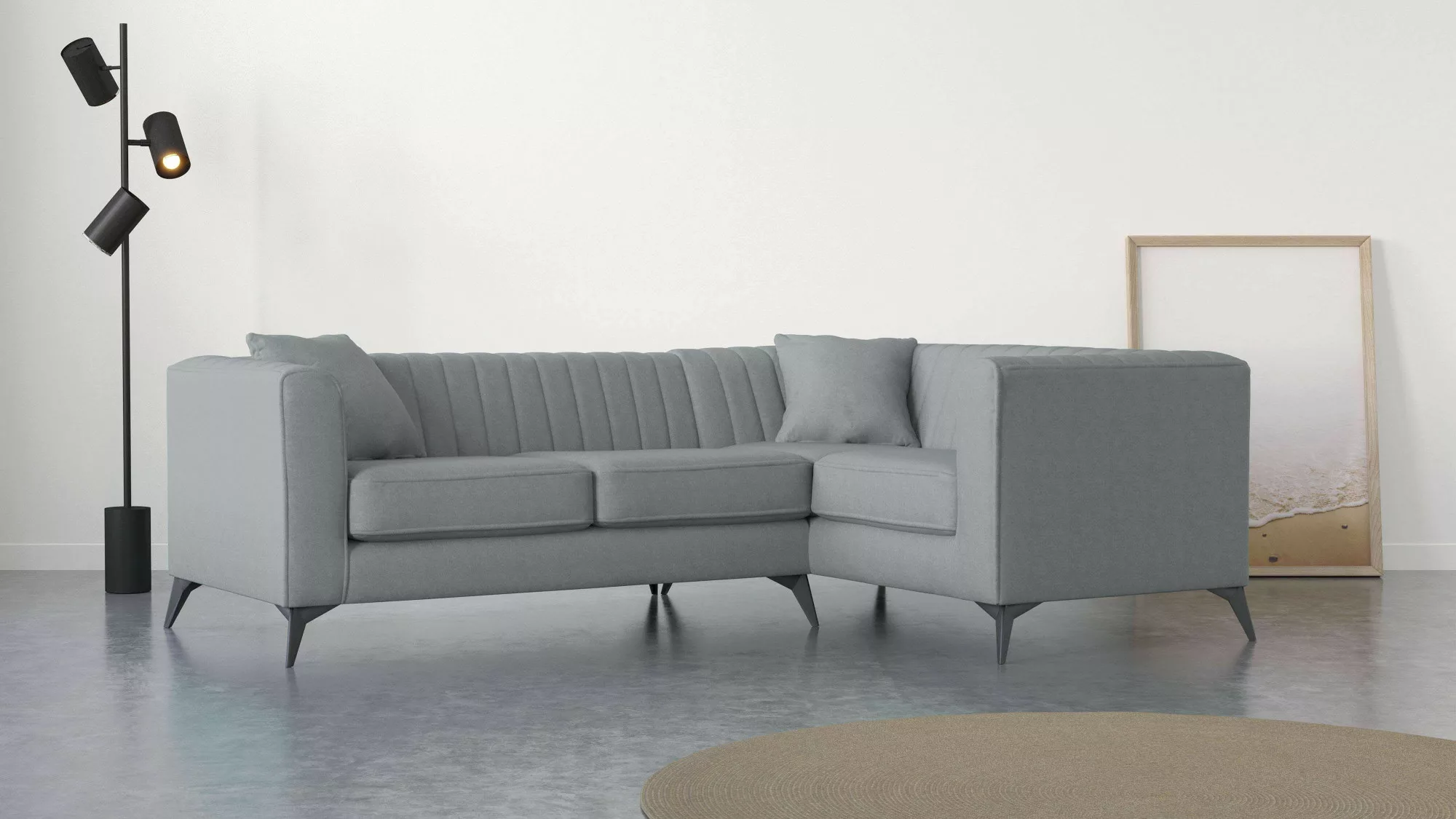 Places of Style Ecksofa »MATTHEW B/T/H: 240/167/74 cm«, L-Form, Steppung im günstig online kaufen