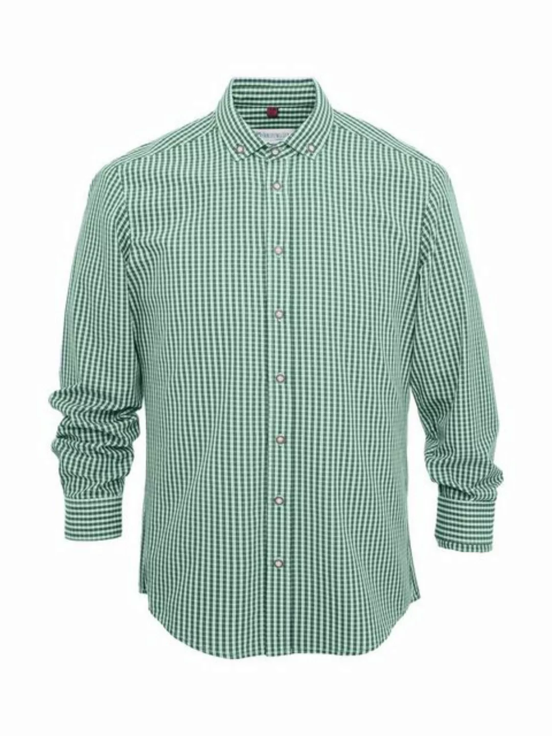 Trachtenglück Trachtenhemd Hemd DETMOLD dunkelgrün (Slim Fit) günstig online kaufen