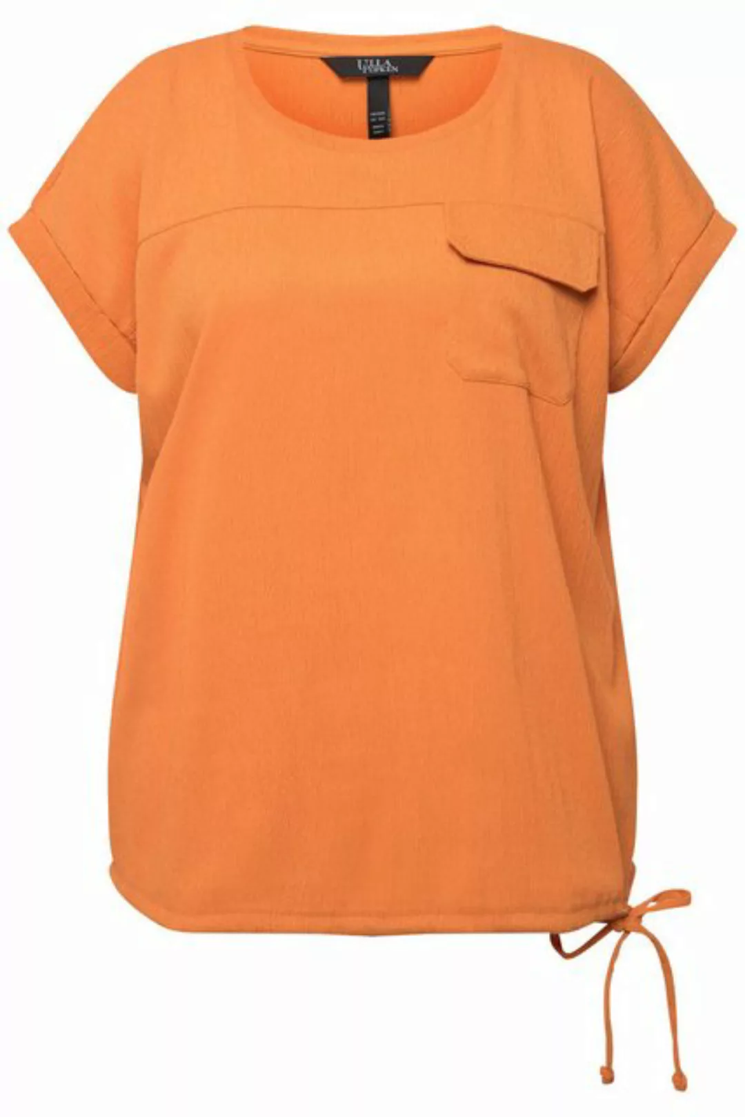 Ulla Popken Rundhalsshirt T-Shirt Saumband Oversized Rundhals Halbarm günstig online kaufen