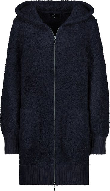 Monari Outdoorjacke Boucle Strickmantel mit Kapuze dark denim günstig online kaufen