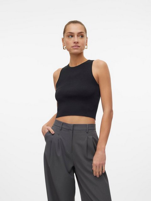 Vero Moda Strickpullover VMGINNY SL O-NECK CROP TOP NOOS günstig online kaufen