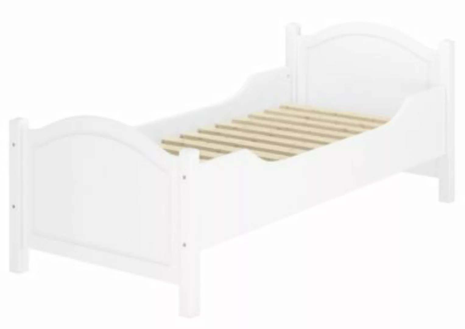 Erst-Holz® Weißes Seniorenbett Massivholz Kiefer mit Rost weiß Gr. 90 x 200 günstig online kaufen