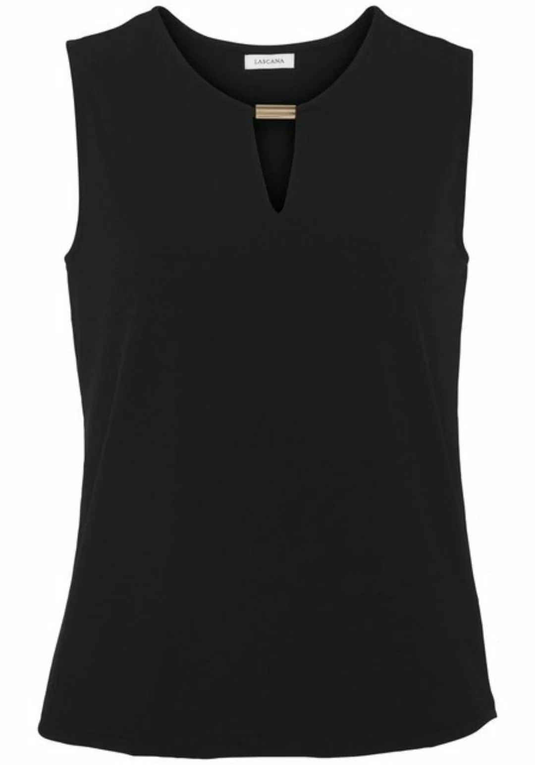 LASCANA Tanktop aus glatter Jerseyqualität und Cut-out vorne, elegantes Som günstig online kaufen