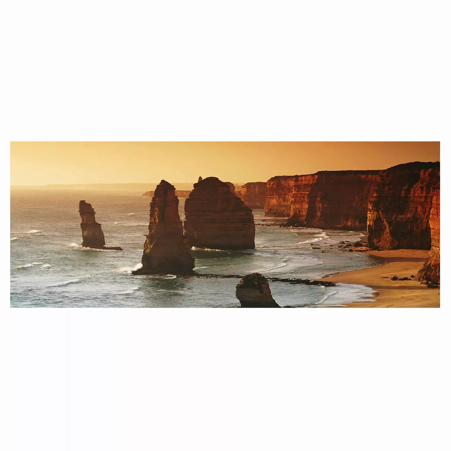 Glasbild Natur & Landschaft - Panorama Die zwölf Apostel von Australien günstig online kaufen
